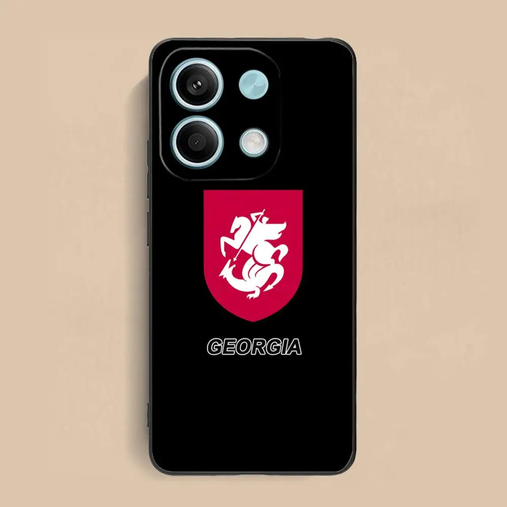 جورجيا العلم المحمول قضية الهاتف الخليوي ل Xiaomi Redmi ملاحظة 14 13 12 11 A5 3 2 1 برو زائد 4G 5G الطباعة الملونة واقية جميلة