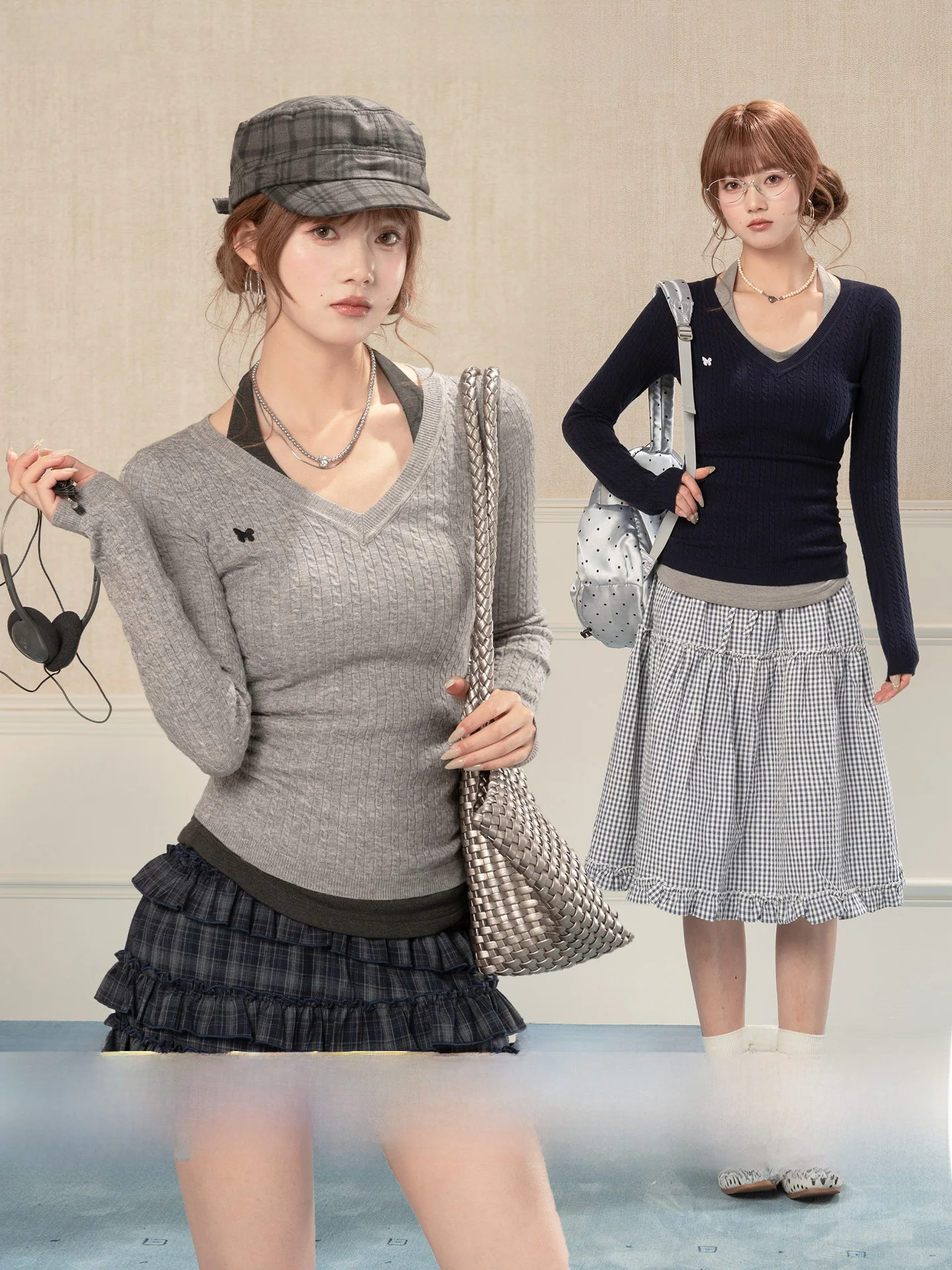 

Женская трикотажная кофта Heynew с длинным рукавом и V-образным вырезом, облегающая, базовый слой, для ранней весны, модная, повседневная, для работы и отдыха