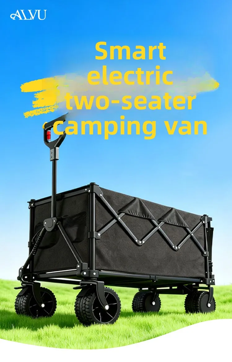 LMM electric camper can seat portable folding trolley remote control gathering