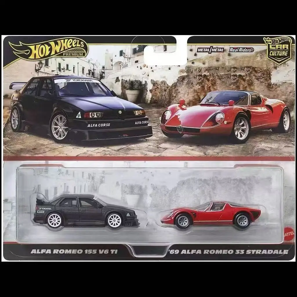 新しいホットウィールカーモデル HBL96 日産 アストンマーティン アルファロメオ カスタムコレクション 合金カーモデル デュアルカーセット 誕生日プレゼント おもちゃ