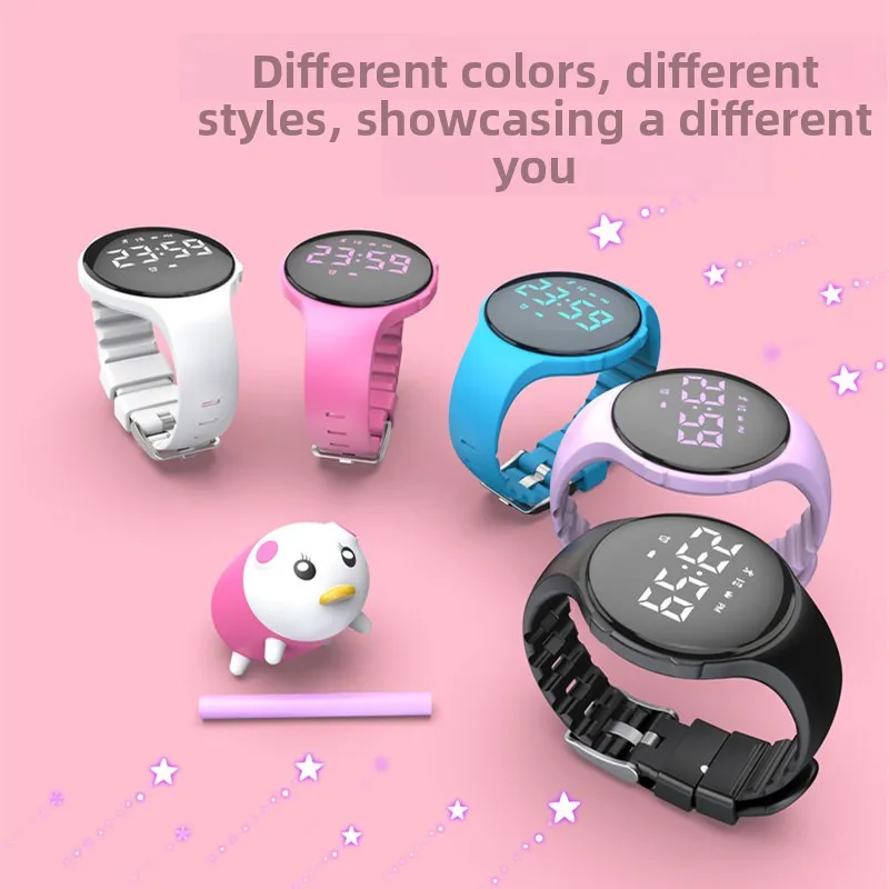 Luminous Waterproof Student Electronic Watch Vibration Alarm Simple Kids Sports Wristwatch For Teens Boys Girls