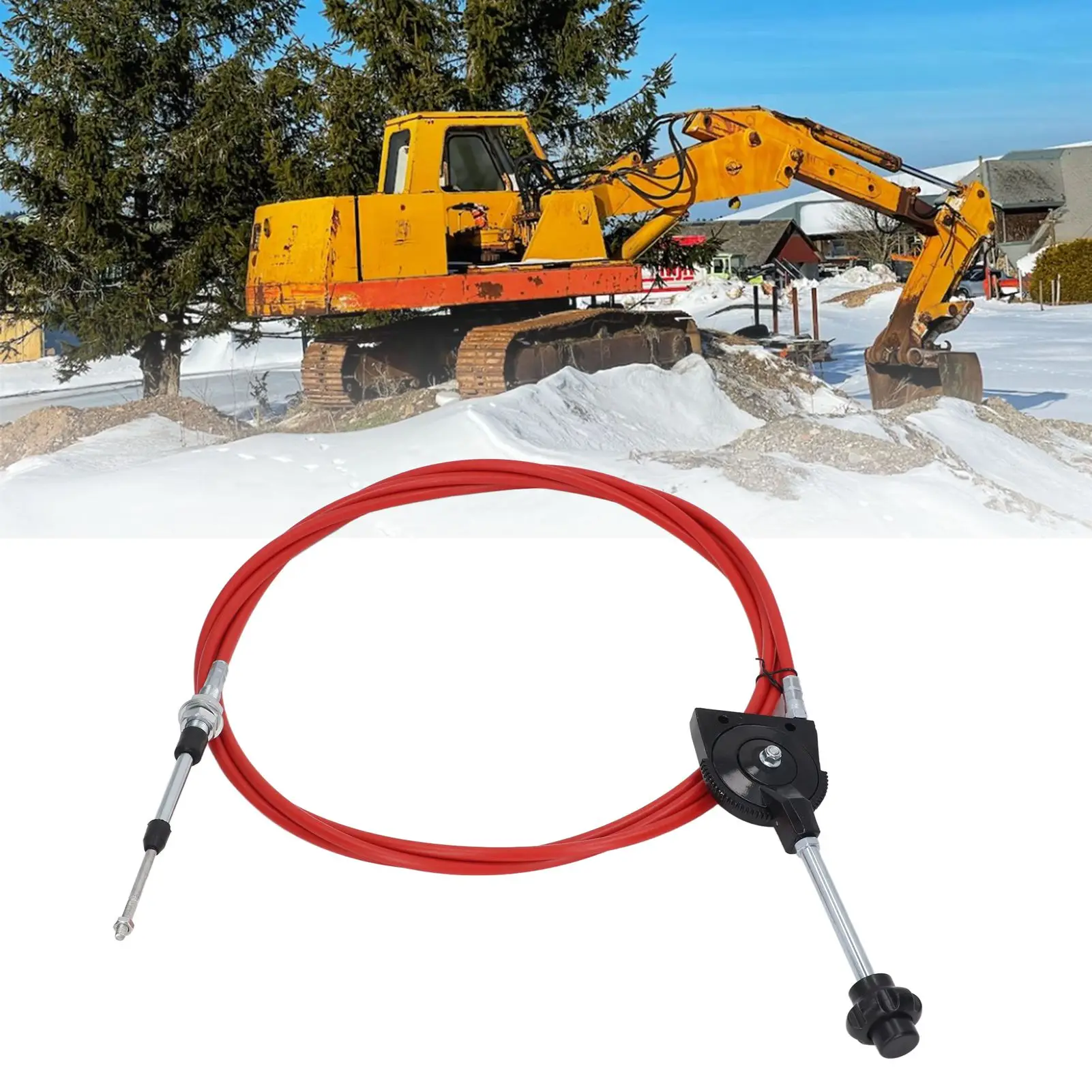 4.5m Manual Throttle Cable PU Tube Stainless Steel Connector Controller Throttle Assembly Cable for Excavator Throttle Cable