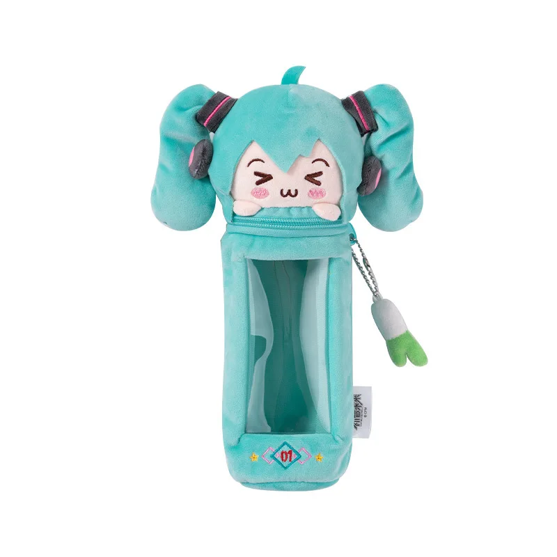 Bandai 2025 Anime Hatsune Miku Figure kawaii Q version Squinting series pen holder Cosplay props student Gifts