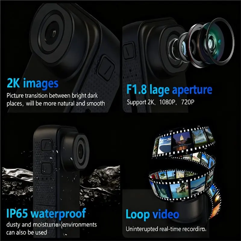 24-Hour Delivery Long Battery Life Portable Display Screen For Action Camera 2K HD IP65 Waterproof With Stand For Outdoor Sports