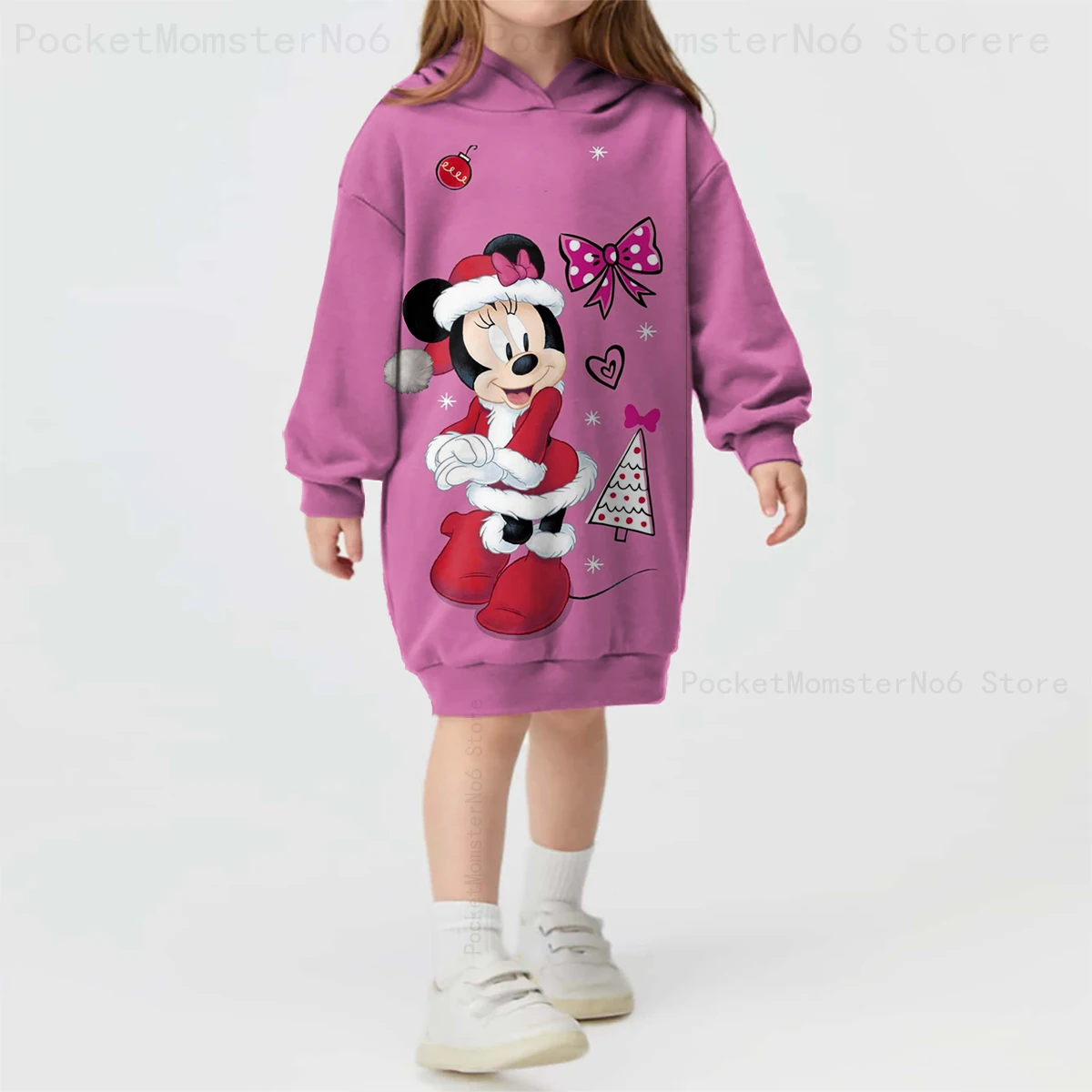 سويت شيرت غير رسمي مطبوع للفتيات ديزني ميكي ، تنورة بغطاء رأس ، عصرية ، لطيفة ، كريسماس ، تخفيضات كبيرة ، جديد ، خريف وشتاء ،