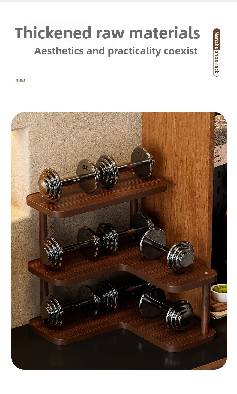 Premium Bamboo Corner Desktop Multi-Layer Storage Shelf - Corner Organizer — detail 8
