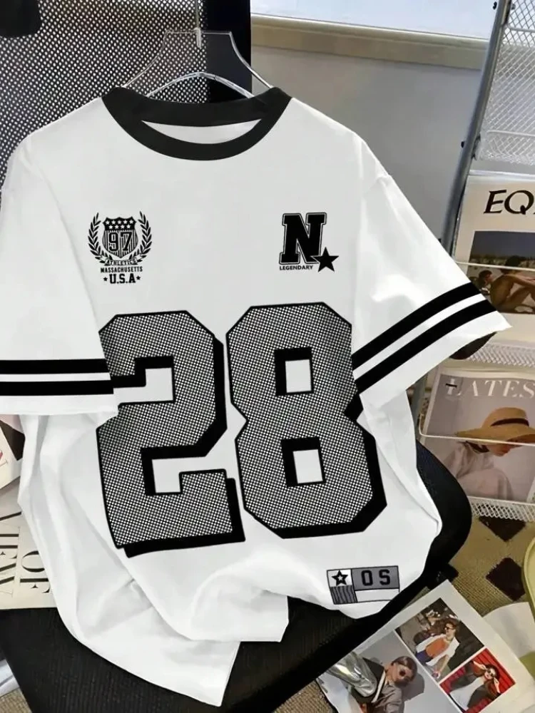 2025 صيف جديد مانفينيتي دوومو الأمريكية شارع لهب جيرسي العناصر الرقمية ثلاثية الأبعاد الطباعة التجفيف السريع تي شيرت رجالي.