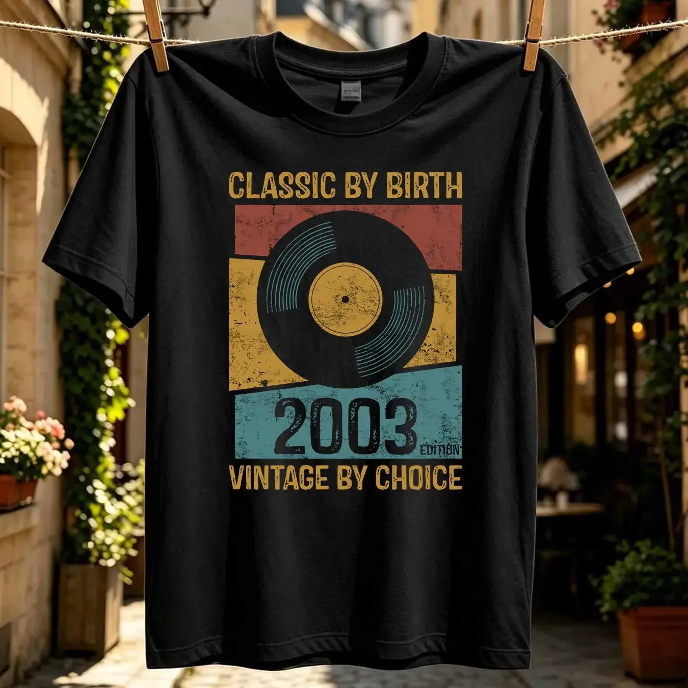 washed T Shirt Mens 21st Birthday s For Him Present 21 Years Old Born In 2003 long or short sleeves vintage Washed streetwear