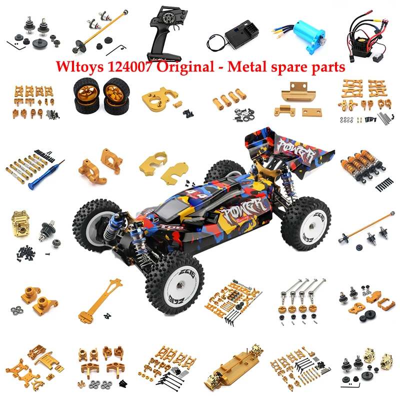 

WLtoys 124007 124017 124019 1/12 RC Car Original Spare Parts Brushless Motor Receiver ESC Swing Arm Differential Gearbox Tire