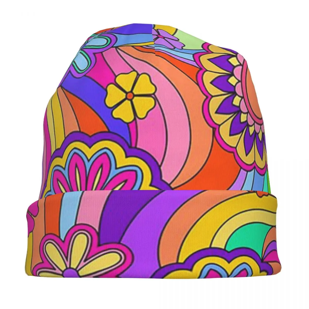 رائع مخدر زهرة السلطة الدافئة محبوك قبعة الأزياء بونيه قبعة الخريف الشتاء في الهواء الطلق بيني القبعات للجنسين الكبار