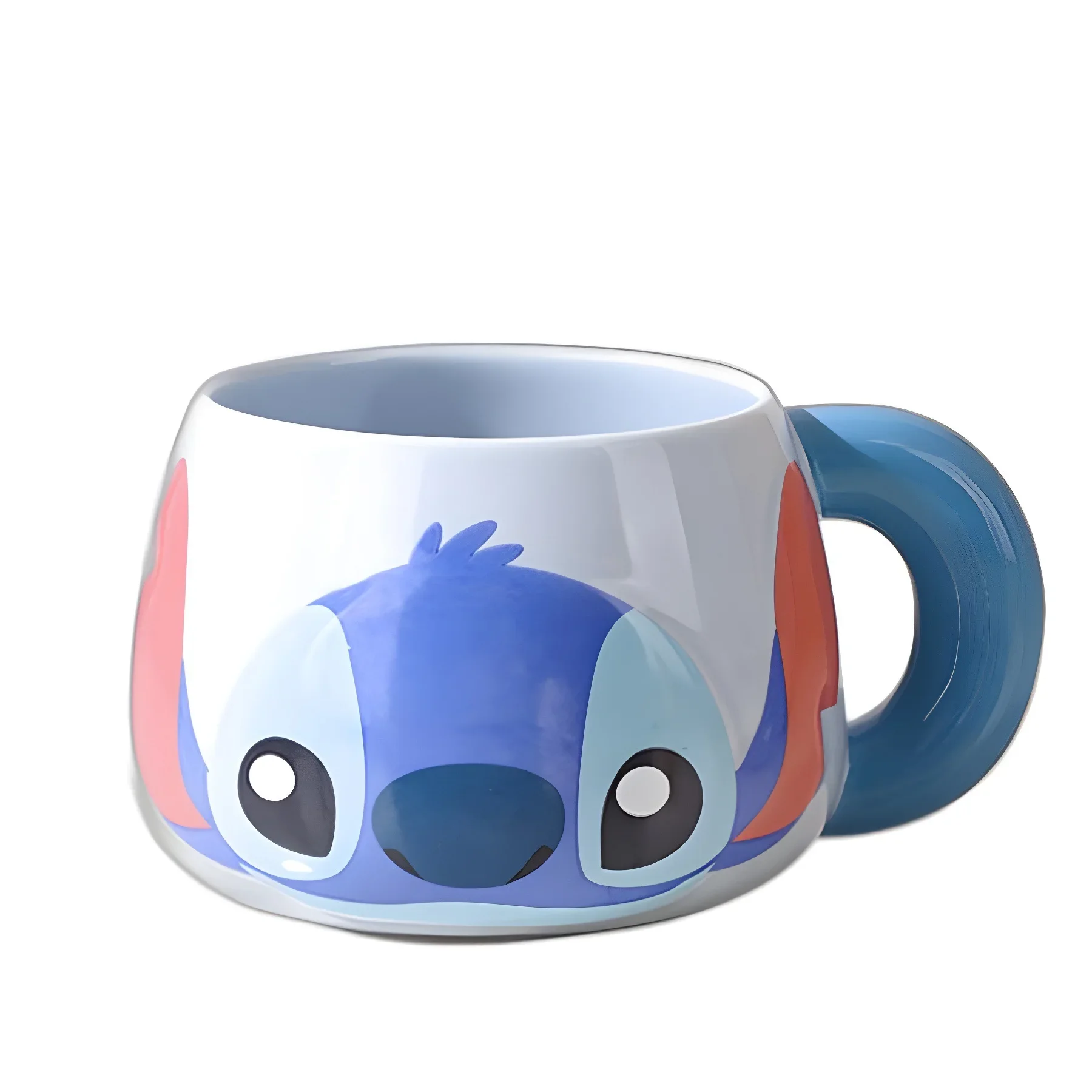 New Stitch Cartoon Cup With Lid Kwaii Milk Mug Home Drinking Cup Mouth Brushing Cup Coffee Cup Cute Children Water Cup Kids Gift