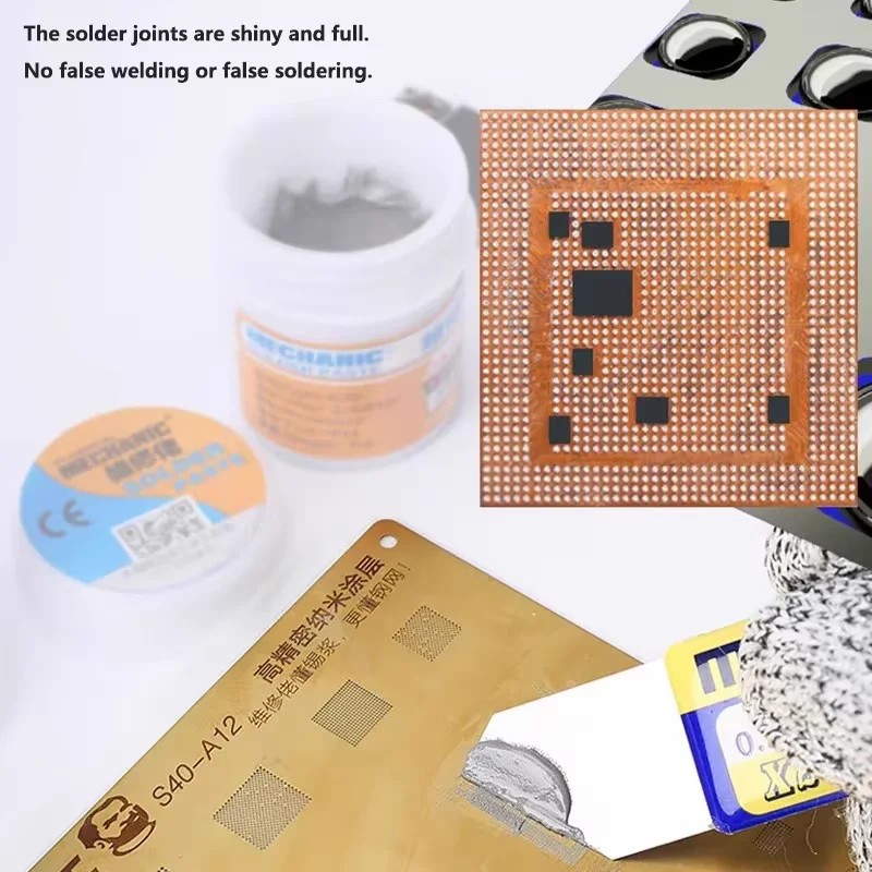 MECHANIC 35g/60g Medium Temperature 183℃ XG50 Solder Paste For SMD BGA SMT Template Solder Tool