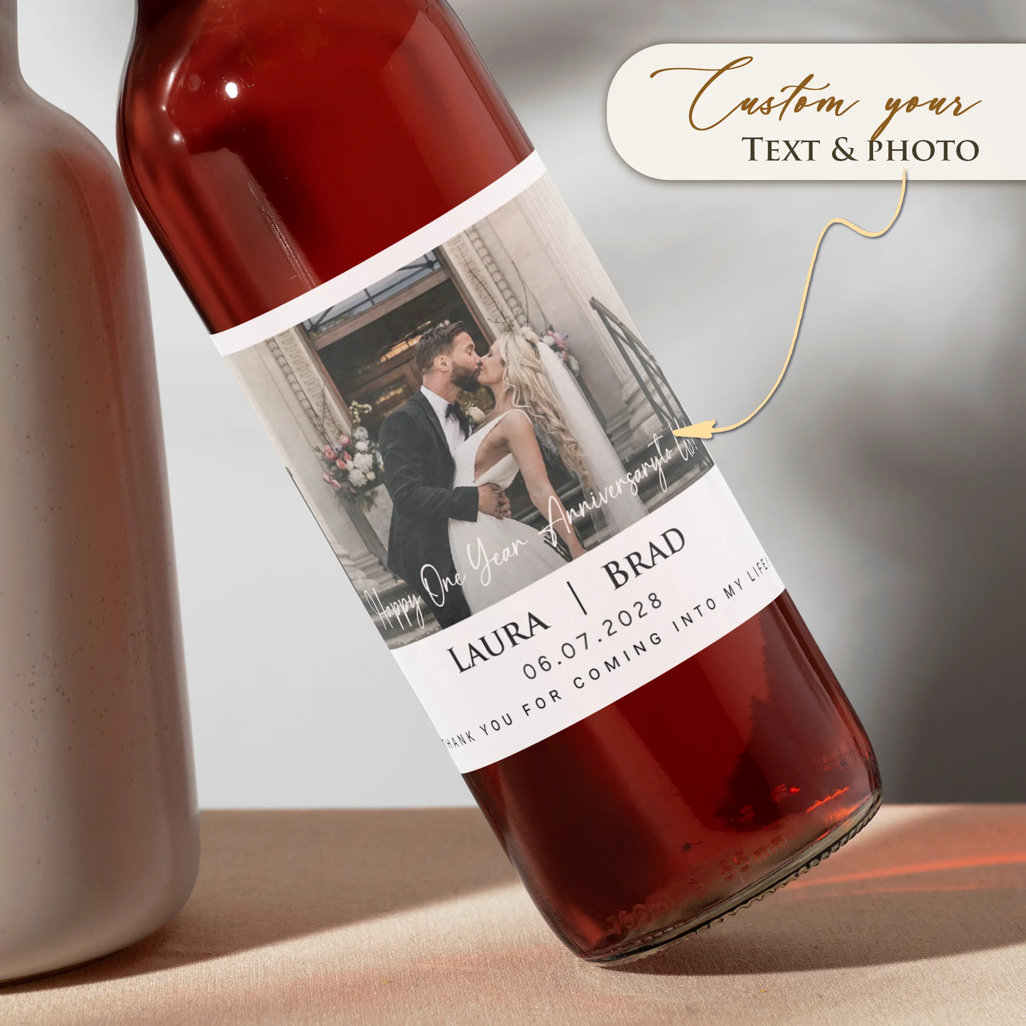 

Personalized Prosecco Champagne Wine Label,Custom Wine Stickers for Christmas,Wedding,Birthday, Baby Shower,Bachelorette