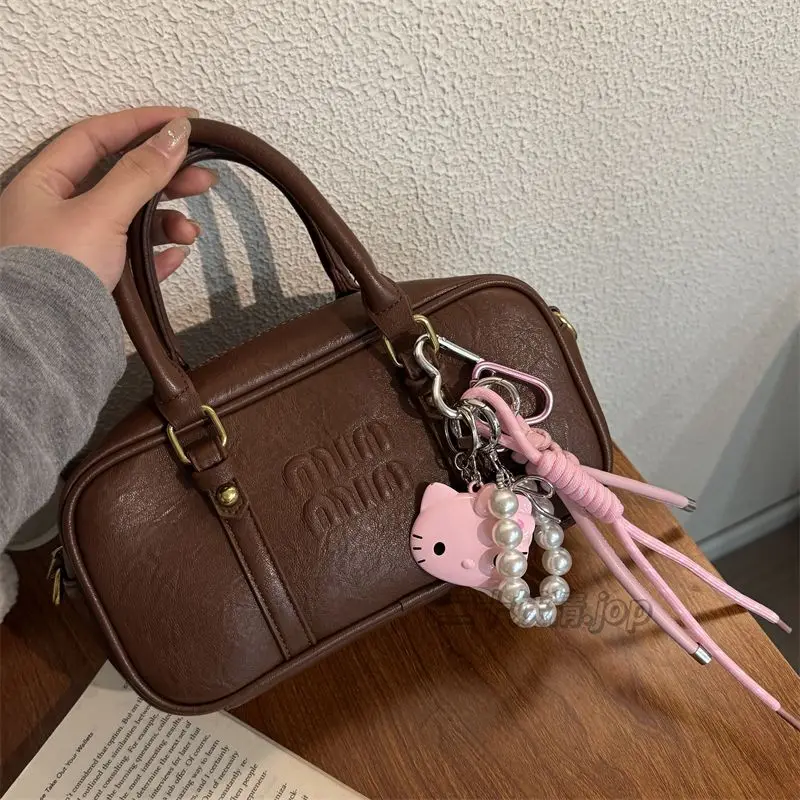 Hallo Kitty hausgemachte Schlüsselanhänger Leder Mädchen Anhänger Tasche geflochtenes Seil Lanyard Schlüsselanhänger Anhänger Zubehör Geschenk für Rucksack Taschen