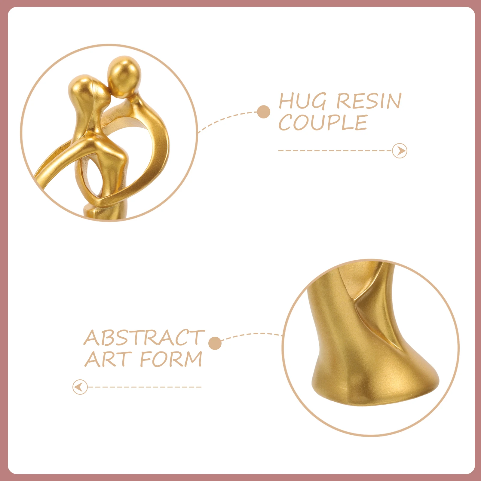 

Resin Couple Sculpture Statue Decor Abstract Art Home Wedding Office Miniature Models Decorative Items