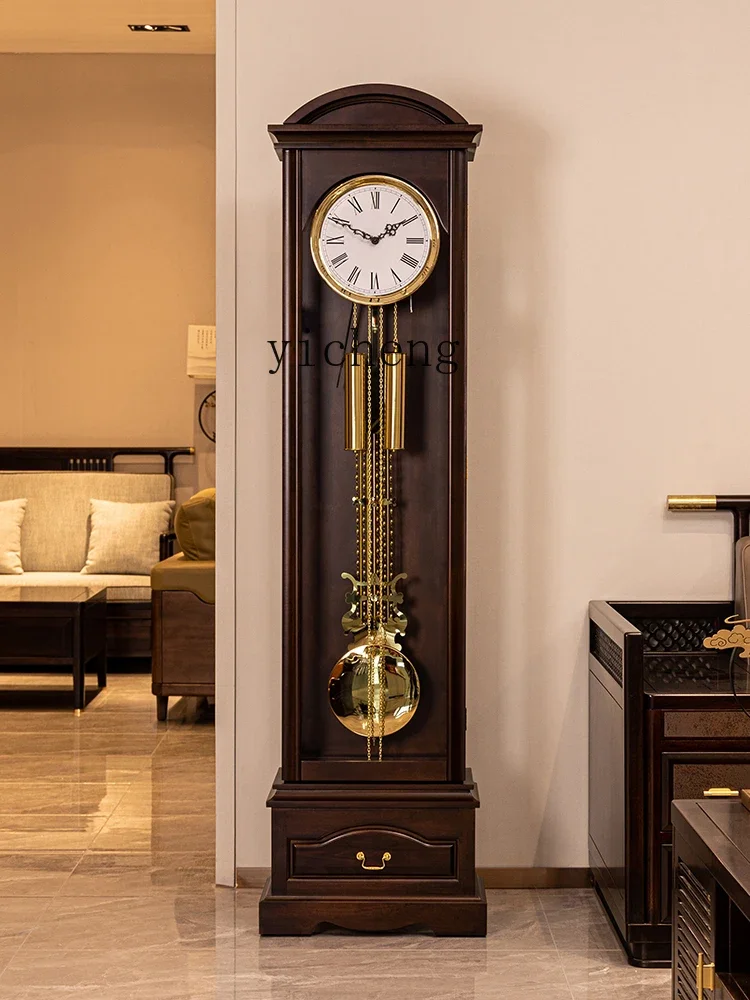L7- floor clock living room simple modern new Chinese retro European floor clock pendulum clock