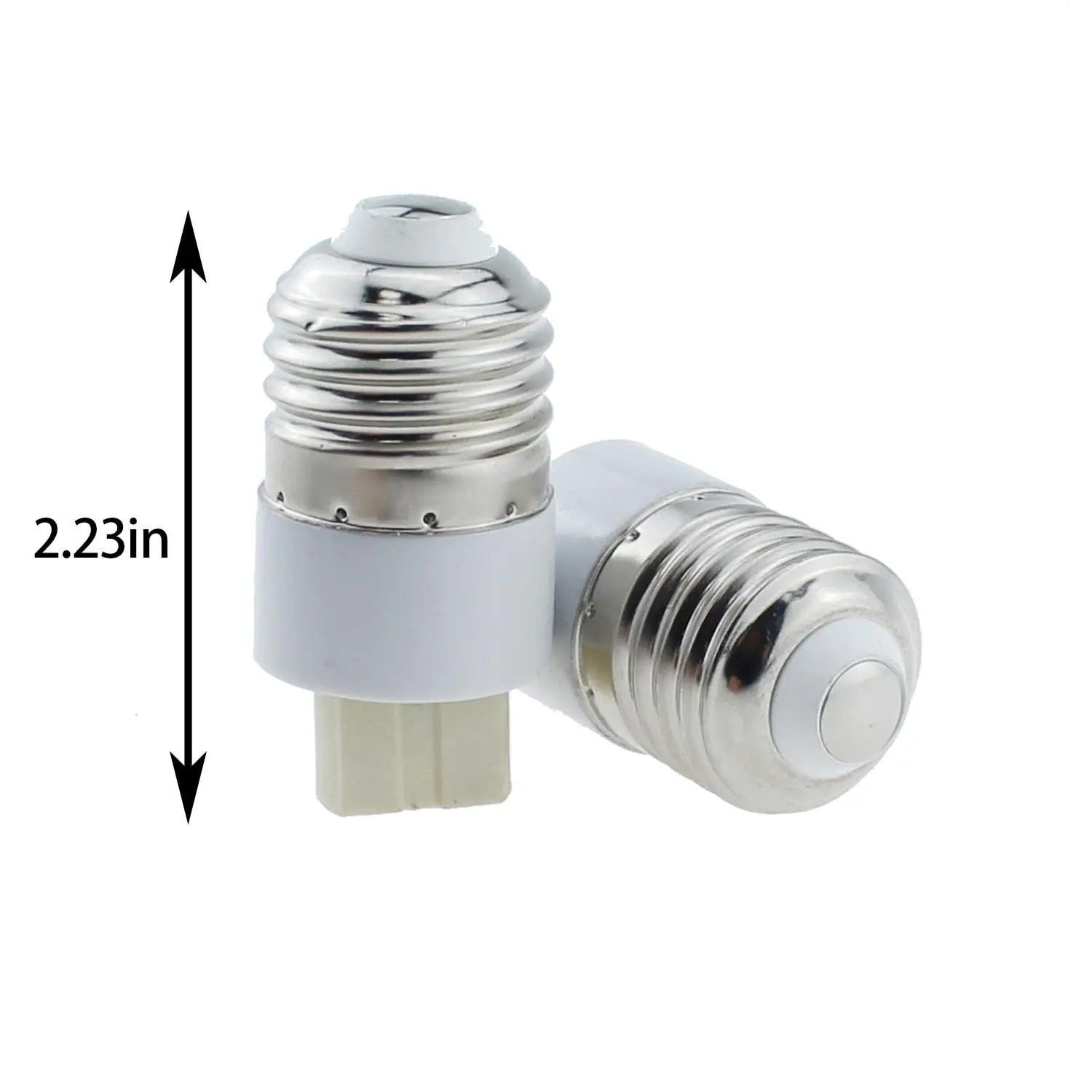 6PCS Practical Lamp Converter Bulb Adapter Lamp Holder Converter White E27 to G9 Conversion Screw Head 56MM x 29MM/2.2 inches x