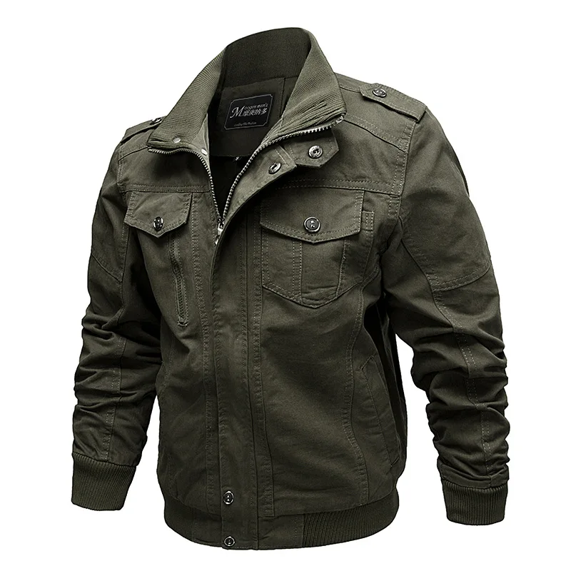 Men's Loose Versatile Thick Jungle Work Jacket 2026 Spring Trendy American Retro Military Style Solid Color