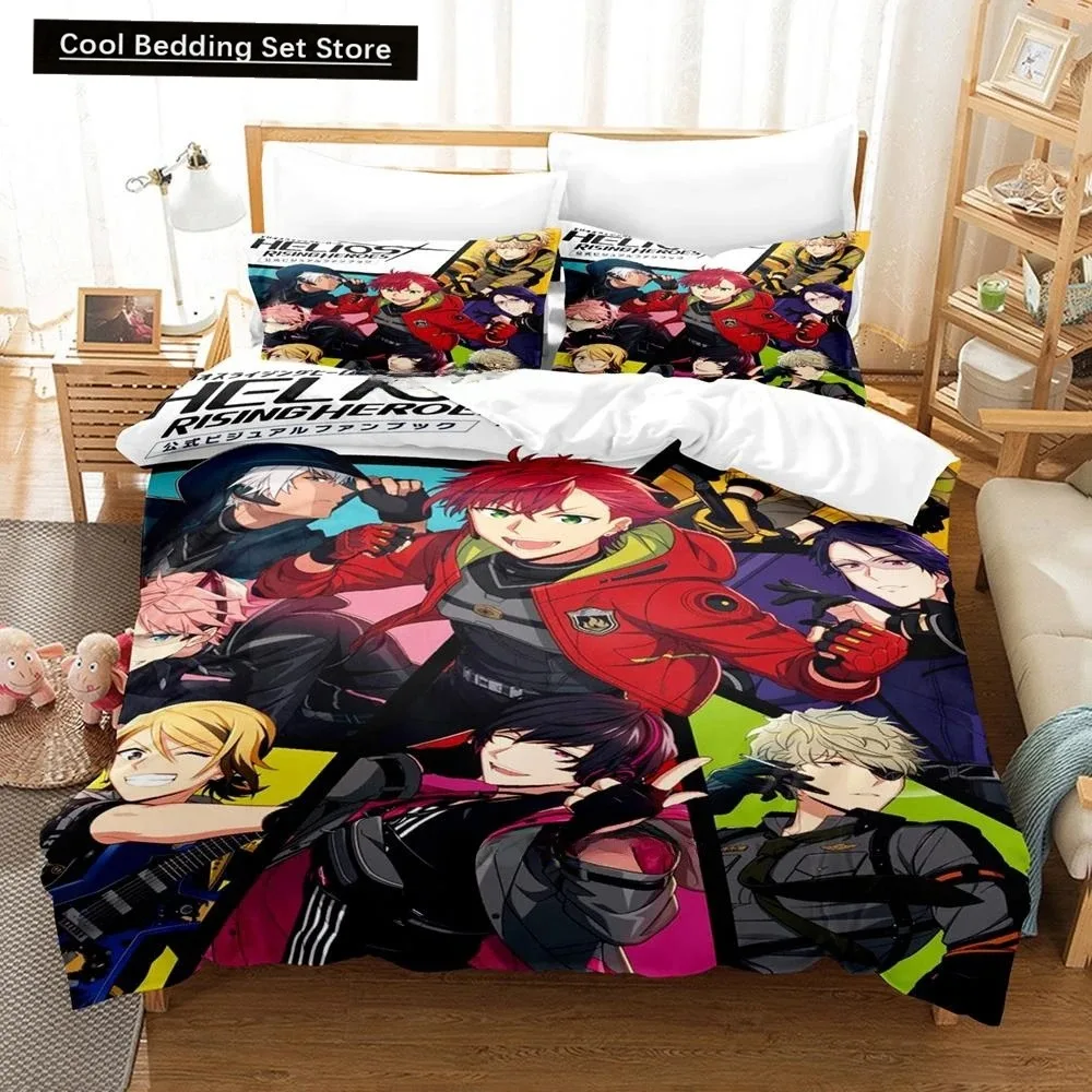 3D Cartoons Game HELIOS Rising Heroes Bedding Set Single Twin Full Queen King Size Bed Set Adult Kid Bedroom Duvet cover Sets