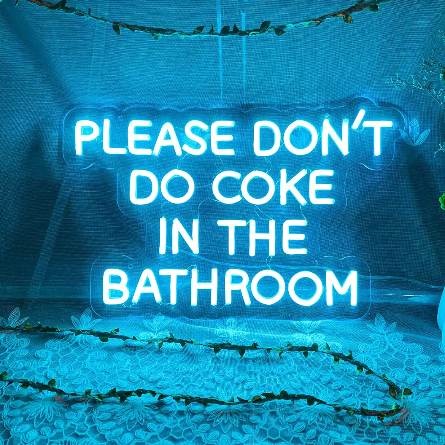 Si prega di non fare coca cola nell'insegna al Neon del bagno per la decorazione della parete del bagno LED grande luce al Neon per le decorazioni domestiche