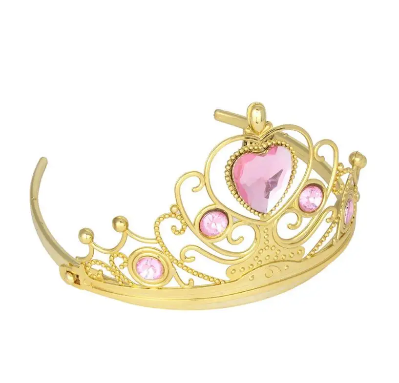 Child Plastic Crown Kid Festival Golden Color Crowns Children Festivals Party Perform Hair Hoop New Arrival ni136