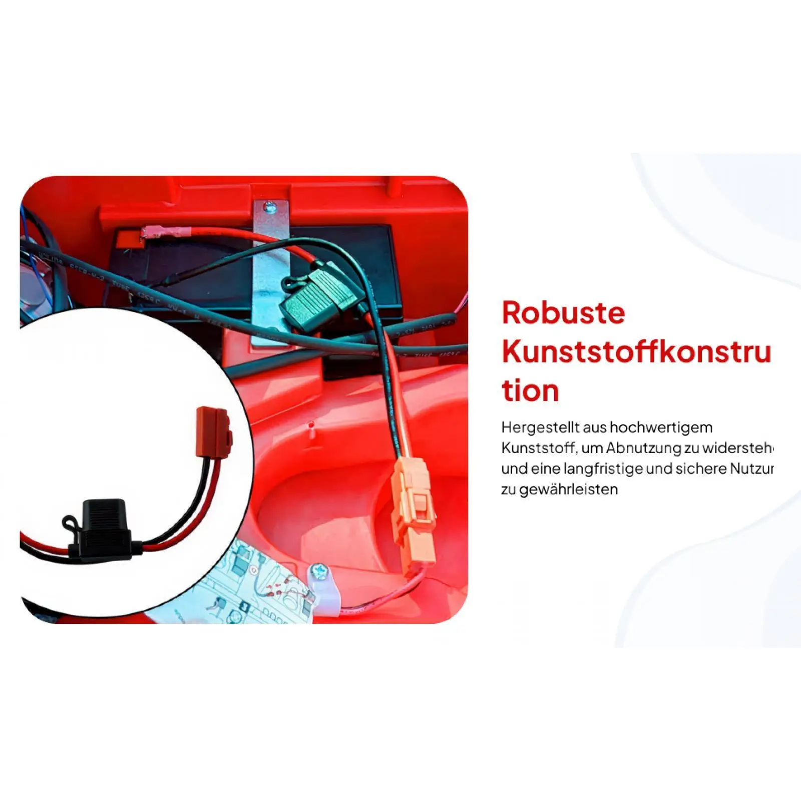 Ride on Toy Car Wiring Harness Connector 2 Pin 12V Extension Cord Replacement Part for Children Electric Ride on Bike