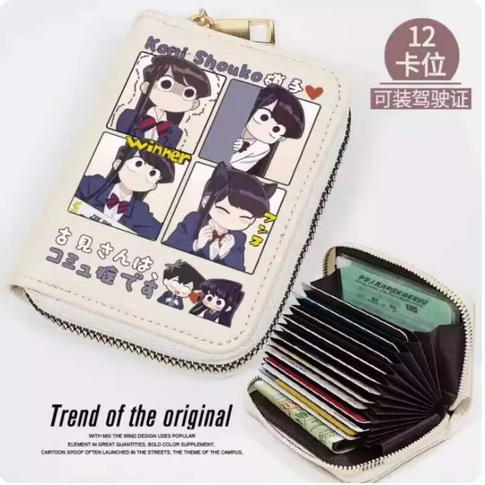 

Аниме Komi-San Wa, Komyushou Desu, модный кошелек из искусственной кожи, кошелек для карт, монета на молнии, сумка-держатель для денег, подарок для косплея B271, аниме