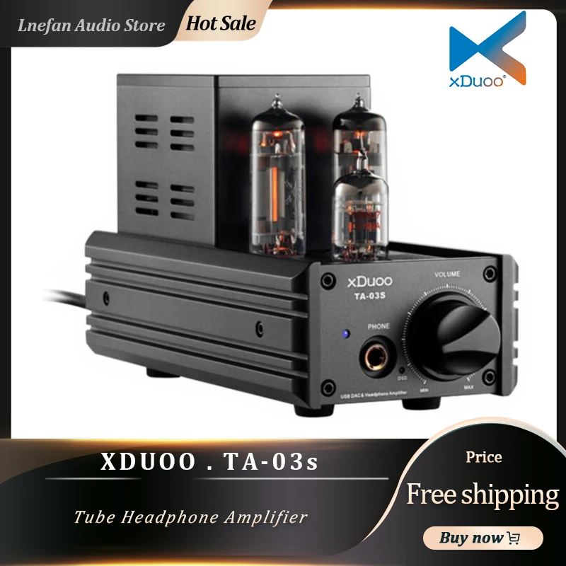 

XDUOO TA-03S CS4398*2 Vacuum Tube Headphone Amplifier USB XMOS DAC 32Bit 192KHz DSD128 Decoder Decoding Amplifier Earphone AMP