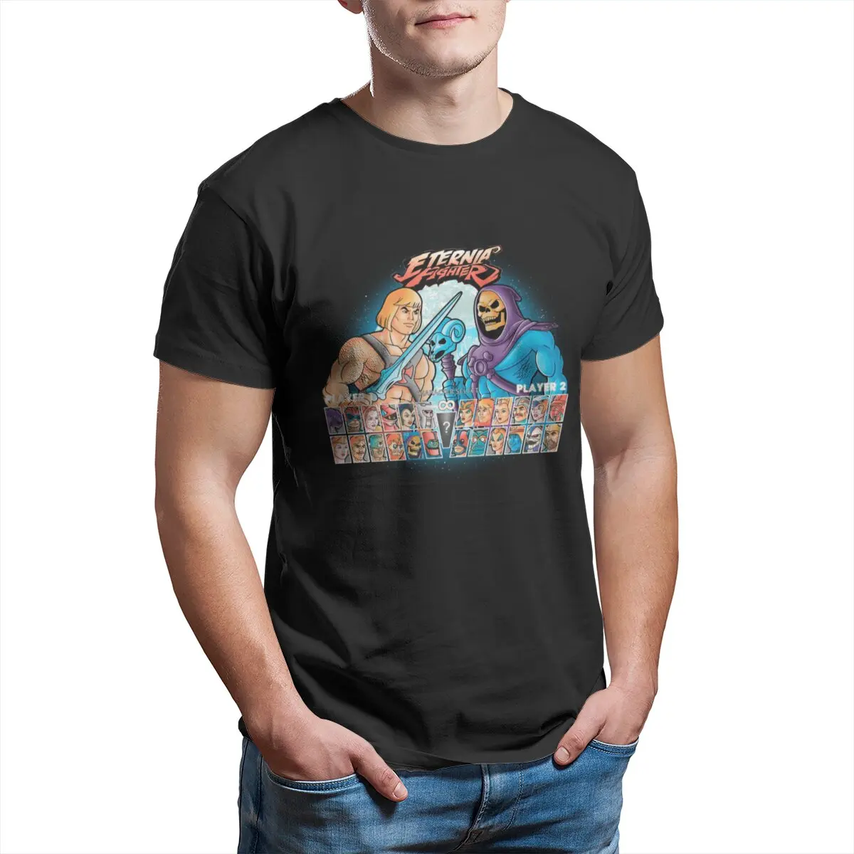 

Masters Of The Universe ,Eternia fighter T Shirt He-Man and the Masters of the Universe Skeletor Cotton Clothing Gift Idea