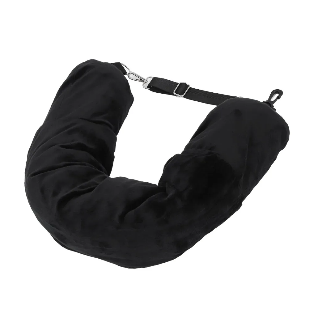 Soft Neck Pillow Storage Bag With Adjustable Straps Portable Stuffable Travel Pillow U Shape Neck Pillow Long Distance Travel