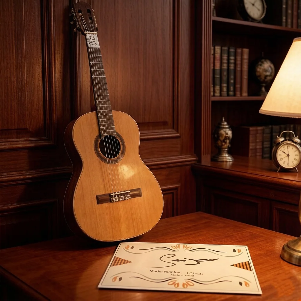 K252  36 Inch Red Cedar & Mahogany Top Classical Guitar for Kids Travel Size Natural Finish Minor Flaw