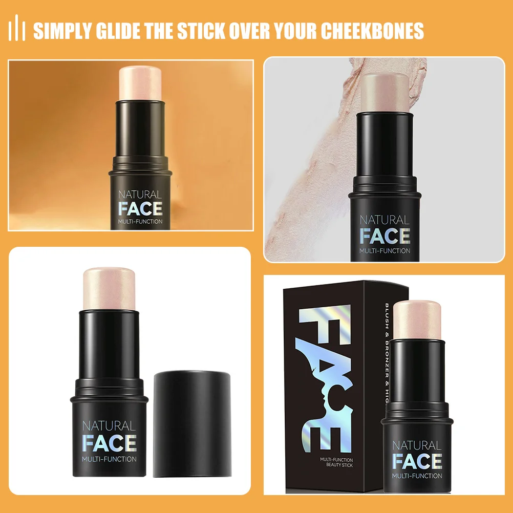 Evidenziatore in stick per il viso illumina il tono della pelle Strumento per il trucco multiuso a bagliore Penna per contorno in crema a lunga durata Evidenzia liquido