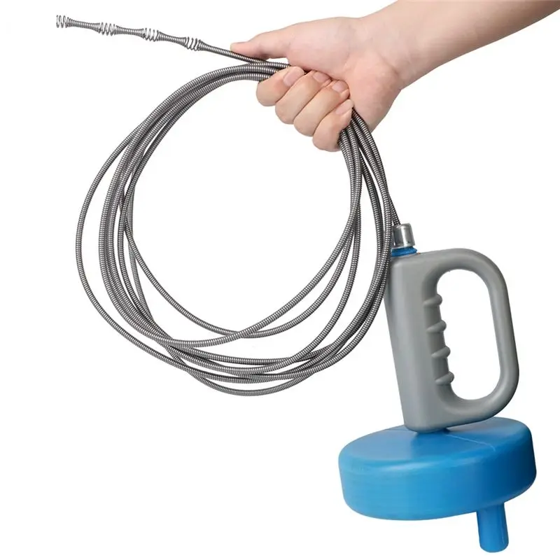 DT15 Toilet Sink Drain Unblocker 7M Sewer Pipe Plunger Handheld Cleaning Tool for Kitchen Bathroom
