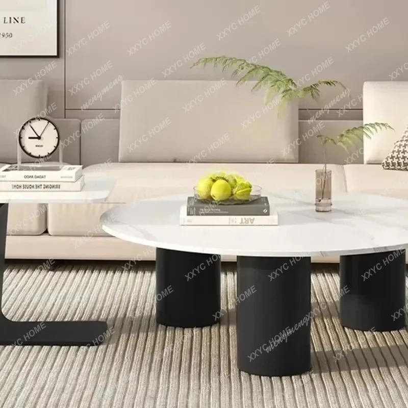 HHMinimalist Unique Coffee Tables Living Room Modern Round Premium Coffee Table  Luxury Tavolino Da Salotto Home Furnit