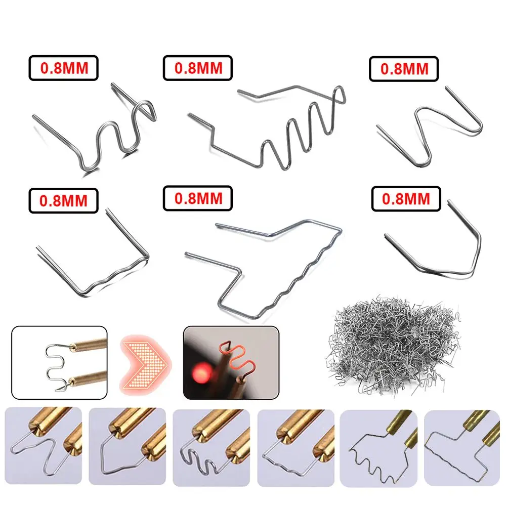 500pcs Consumable Set Welder Accessory Welding Machine Weld Wire Car Bumper Repair Plastic Repair Machine Hot Stapler Staples