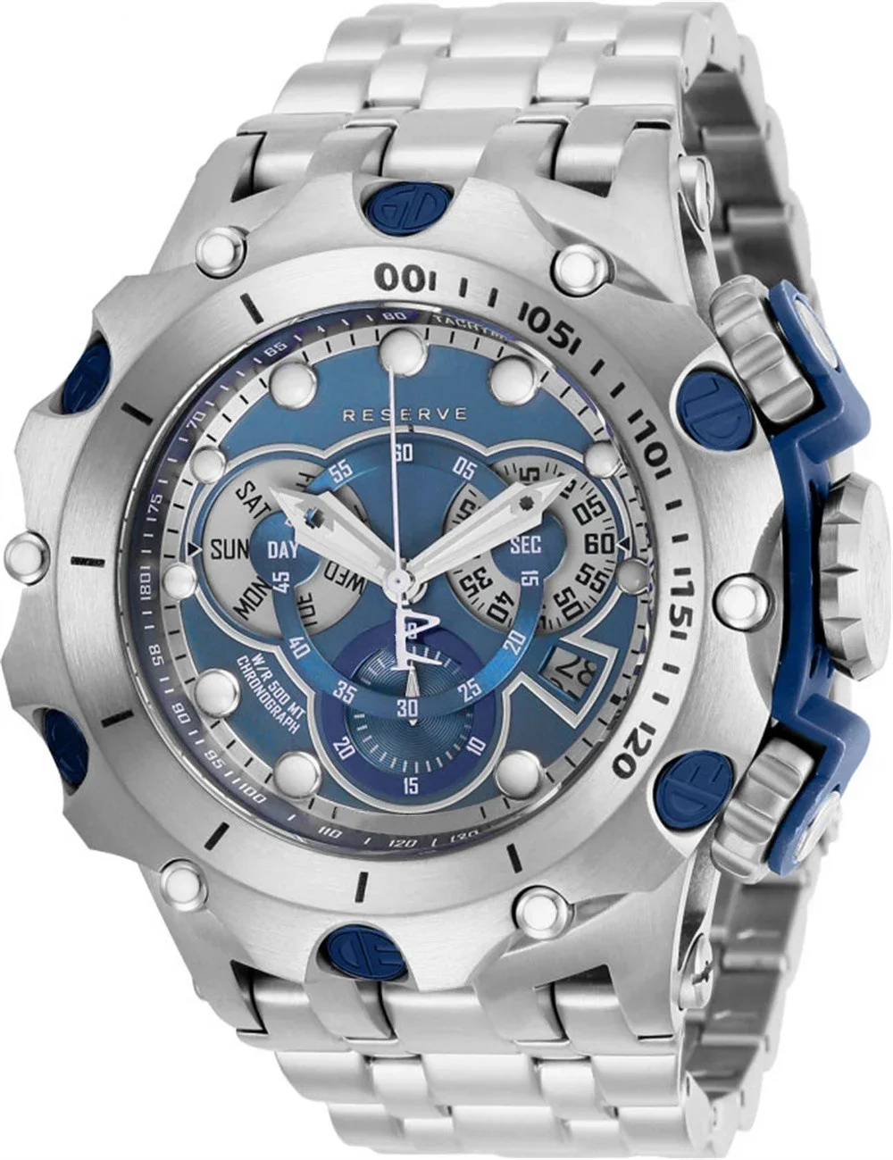 Роскошные кварцевые мужские часы Invincible Reserve Bolt Zeus Invicto Многофункциональные Hombre стальные светящиеся водонепроницаемые часы из силикагеля