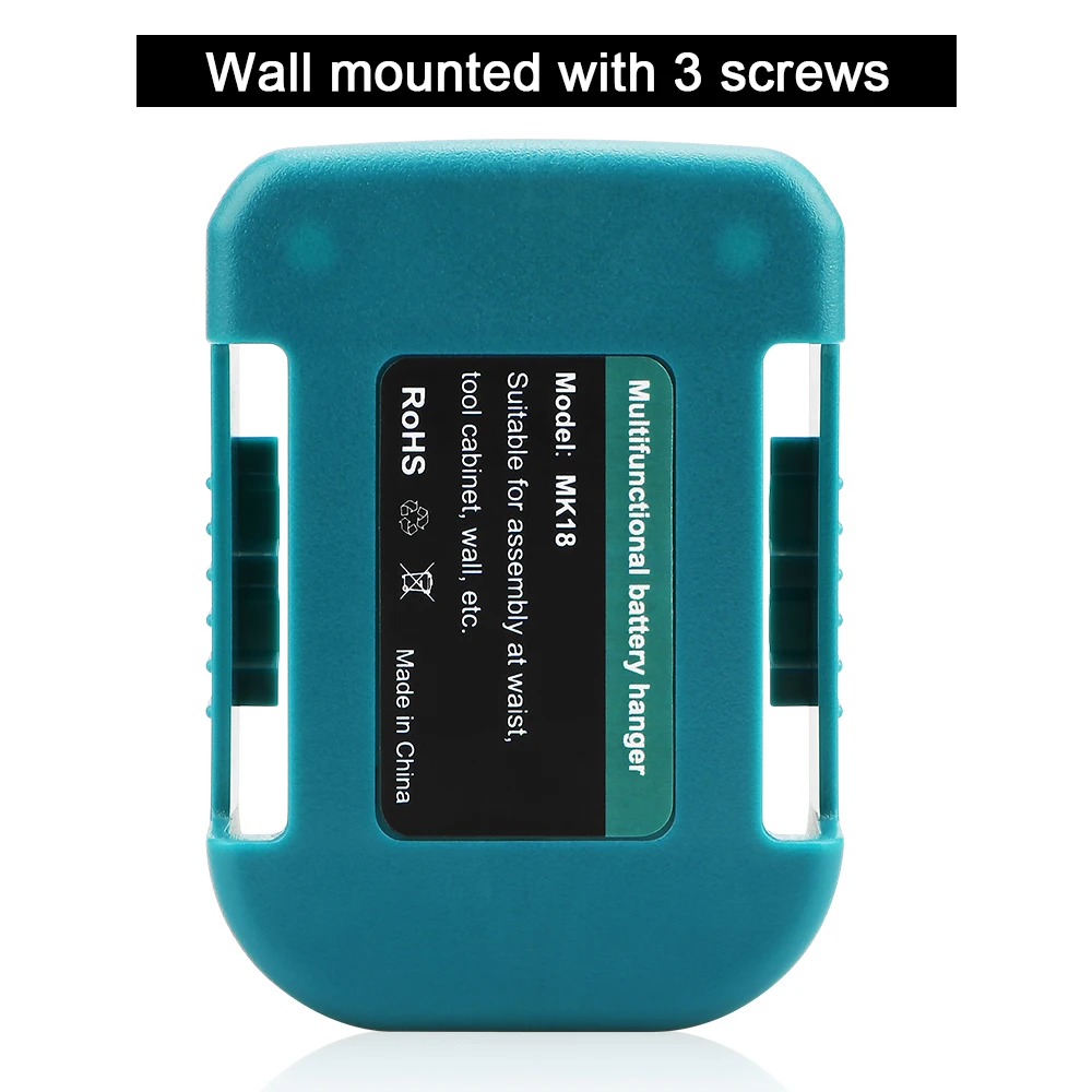 Waitley Battery Holder For Makita and Bosch 18V Battery Storage Rack Holder Case for Fixing Devices