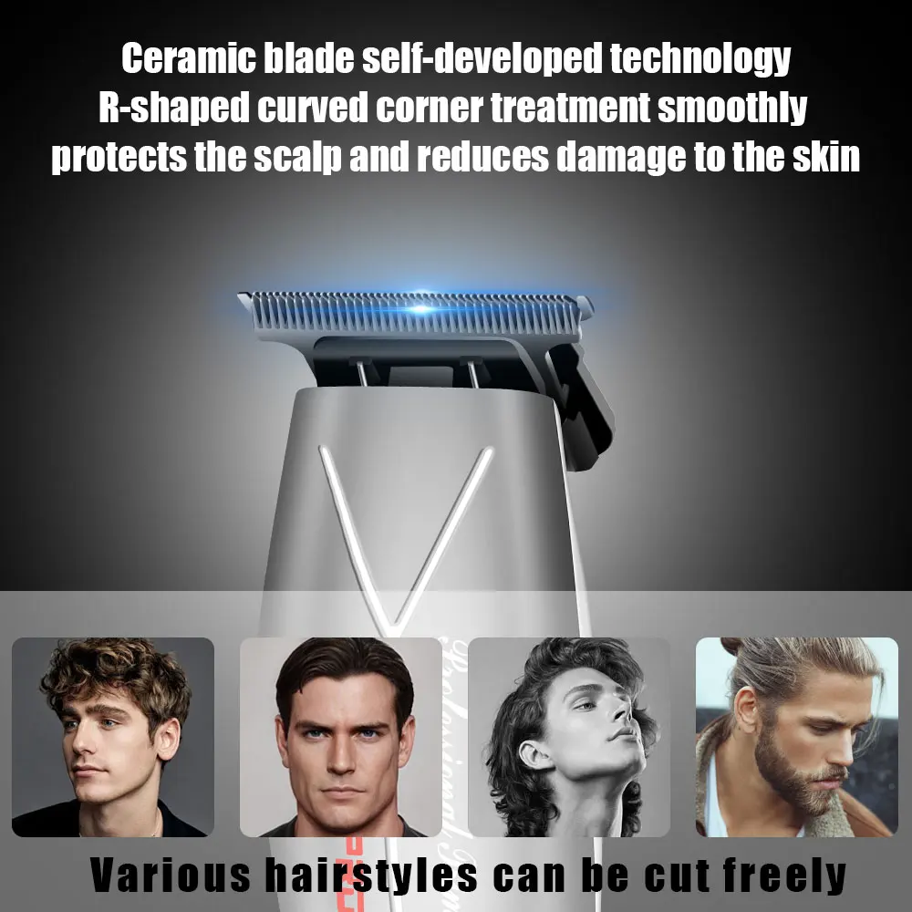 ماكينة تشذيب الشعر الكهربائية، ماكينة قص الشعر الاحترافية للرجال، ماكينة قص الشعر الكهربائية اللاسلكية للرجال