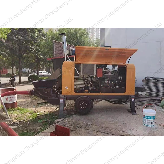 

YG Customized Widely Used Diesel Power Concrete Delivery Pump 80 Meters Height Mortar Pump With Trailer
