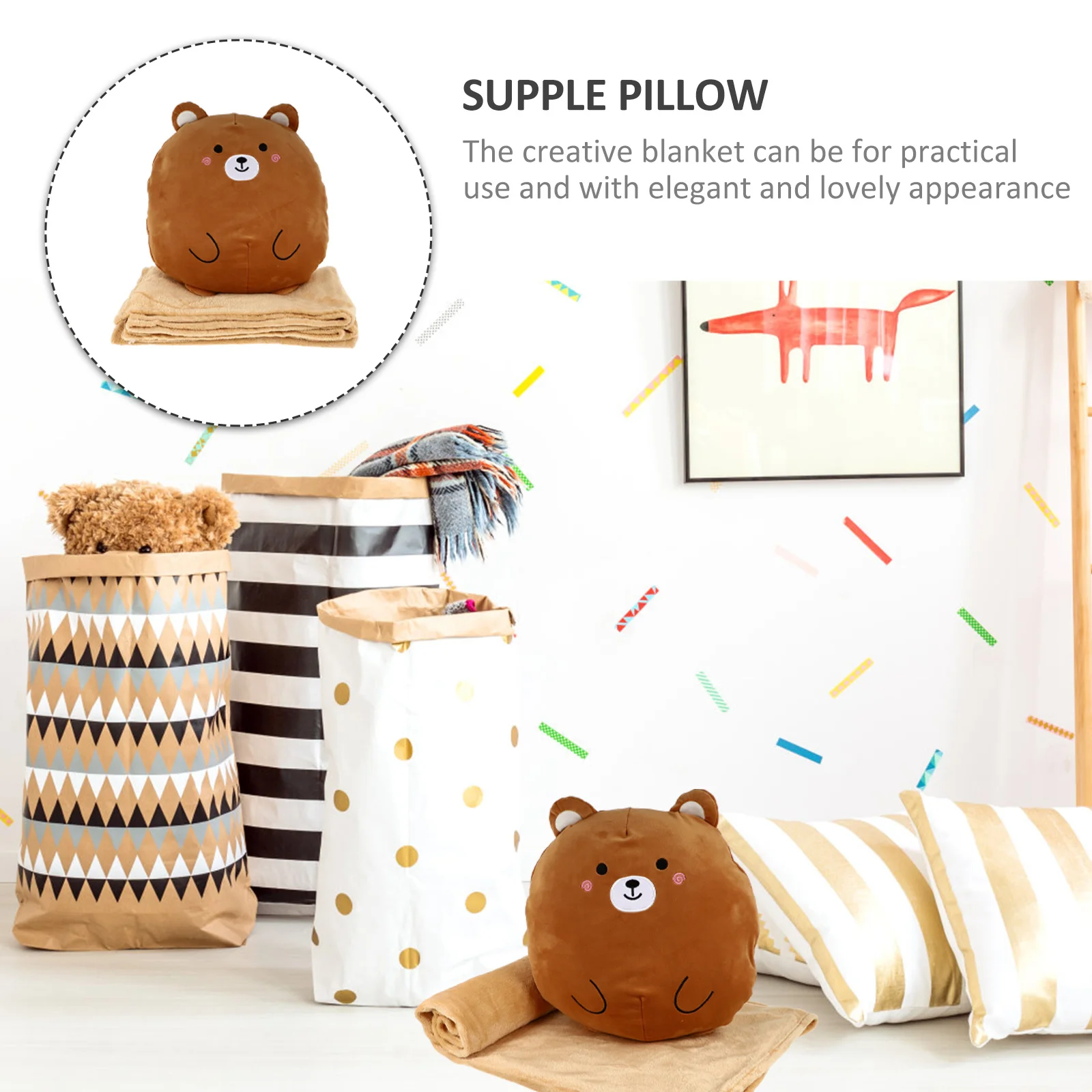 

Summer Cooling Blanket Pillow Cute Cartoon Design Reusable Nap Cushion For Office Air Condition Room Home Decor Sleeping