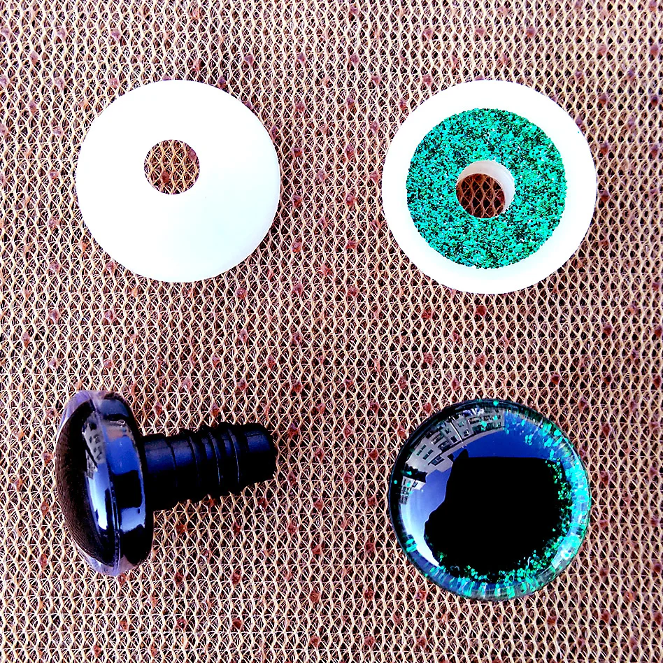 Glitter Sicherheitsaugen für Spielzeug häkeln Amigurumi Diy Puppenaugen 6mm 8mm 10mm 16mm Box Teddybär Stofftier Tier Puppenzubehör – Detail 8