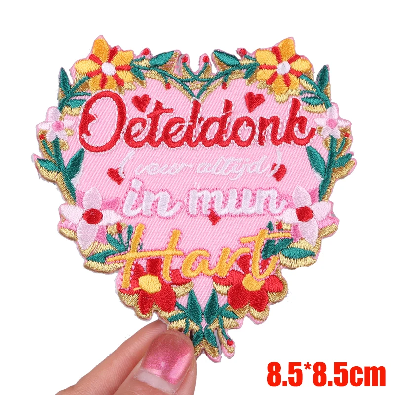 Oeteldonk embleem kikker patch DIY carnaval voor Nederland strijkpatches op kleding kikker geborduurde patches voor kleding