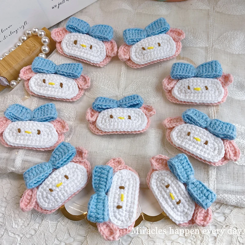 New Hand Woven Carton Wool BB Clip Crochet Hairpin Cute Girl Gift Child Bang Clip Hairpin Girl hair Accessories Side Clip