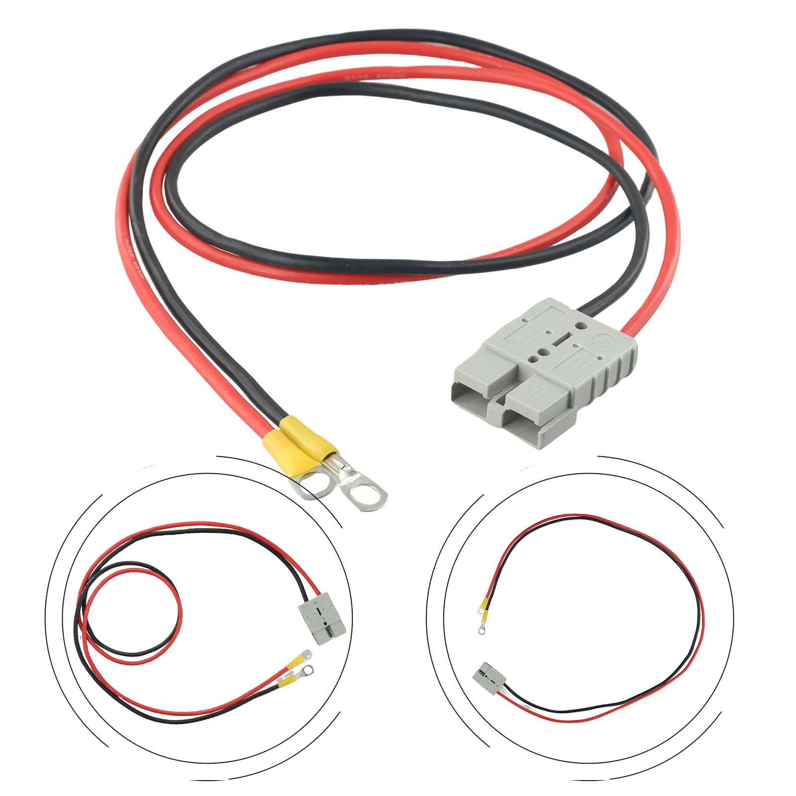 50A Plug- Connector Extension Cord 12AWG Lead- To Lug M8 Terminal Battery Charging Connector Cable Quick Charging Connector