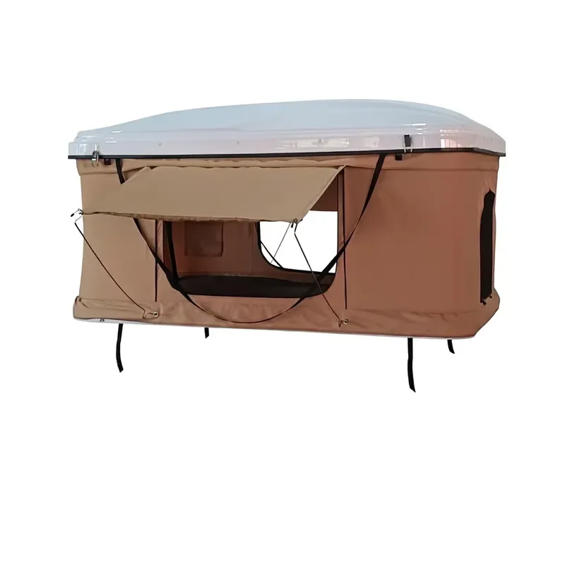 Hard Shell Hydraulic Car Rooftop Tent 2 Person Waterproof Four-Season Quick Automatic Opening UV Protection Roof Top Tent