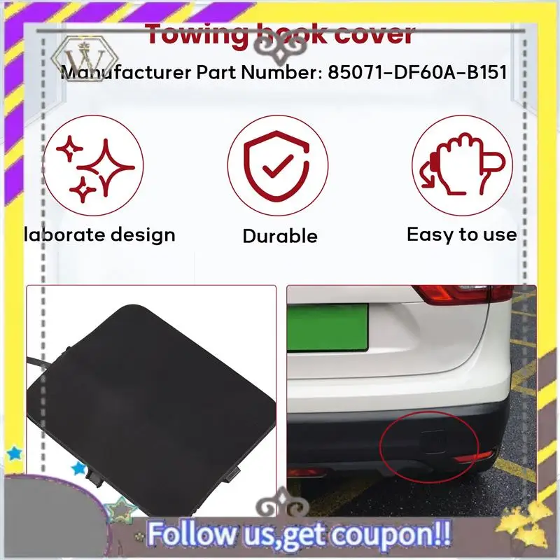

L38A-Rear Bumper Tow Hook Eye Cover Trim Trailer Cover Cap For Nissan Qashqai 2018 2019 85071-DF60A-B151