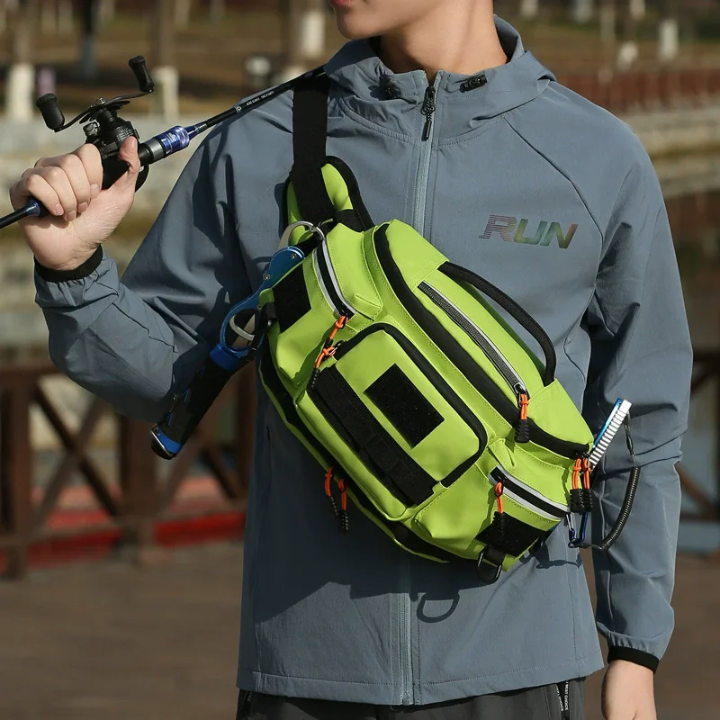 

Camping Waist Bag Chest Travel BackpPouch For Men Cycling Hiking Outdoor Sport Crossbody Molle Tactical Belt Fishing Fanny Pack
