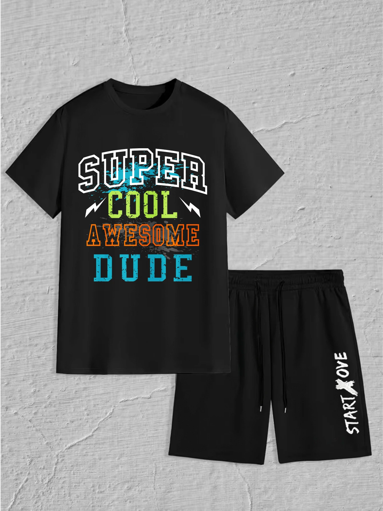 

Мужской комплект 2025 летние новые мужские комплекты Мужской комплект свитшотов с принтом Мужской комплект с круглым вырезом спортивная мужская одежда Графика