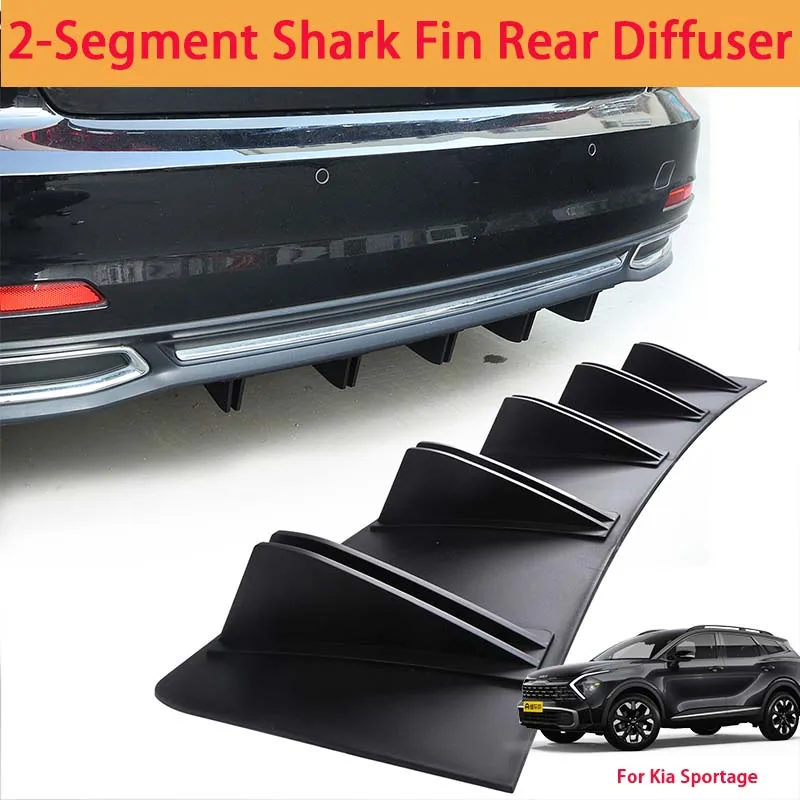 For Kia Sportage Shark Fin Rear Diffuser Split Chassis Spoiler Auto Aerodynamic Parts Aerodynamic Modification