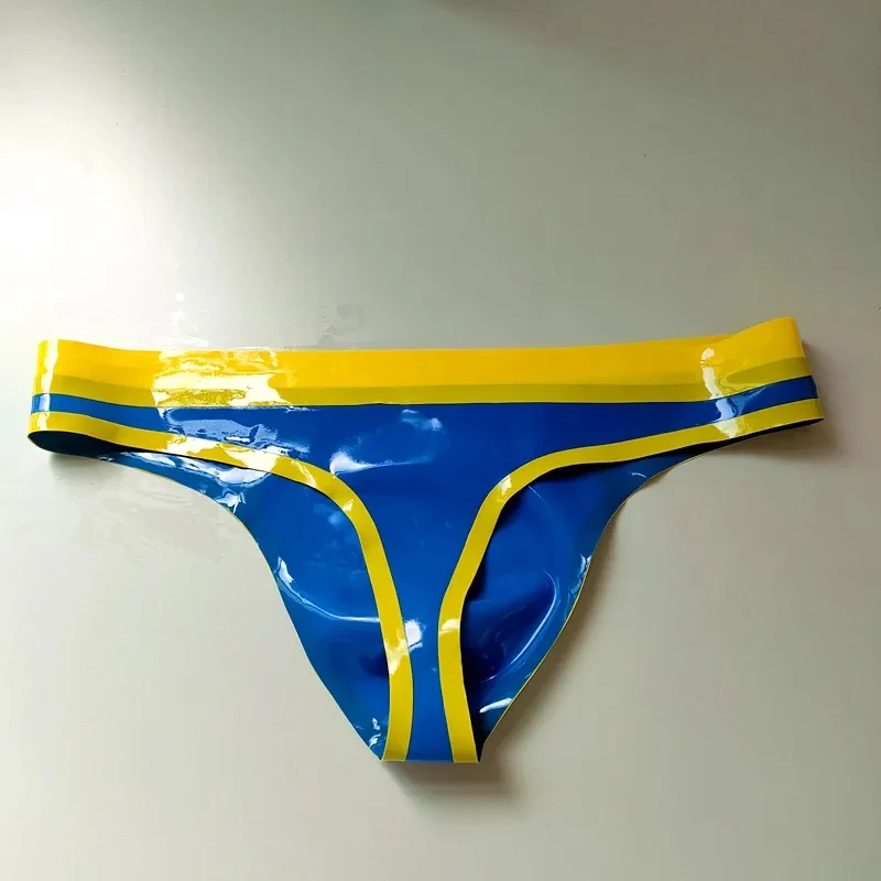 Latex Shorts T briefs Men G-Strings low waist bounce sexy style Thong Club Erotic Latex Underpants